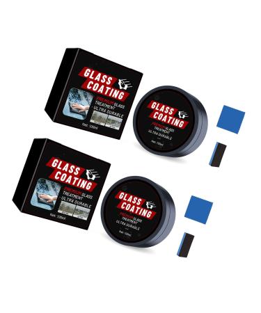 MIKAXIQI 3pcs Car Glass Oil Film Cleaner Car Glass Polishing Degreasers Oil Film Removers With Sponge And Cloth Car Glass Cleaning Cloth 2 Sets