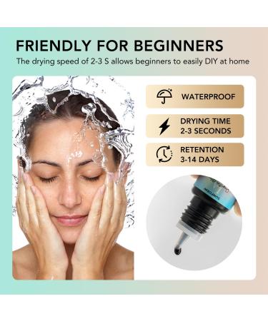 Sensitive Black Lash Glue - Waterproof Long-Lasting Eyelash Extension Glue for DIY & Professional Use - Buy Online on SooperMarket.com