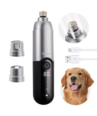Toozey claw cutters for dogs and cats - 4 LED super quiet (40 dB) 3 speeds long battery life of 7.5 hours USB rechargeable black black