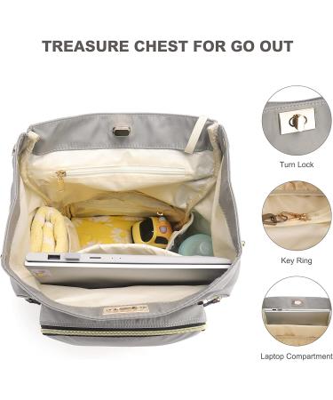 VS VOGSHOW Diaper Bag Backpack: Stylish & Durable Gray Maternity Nappy Bag - Buy Online on SooperMarket.com