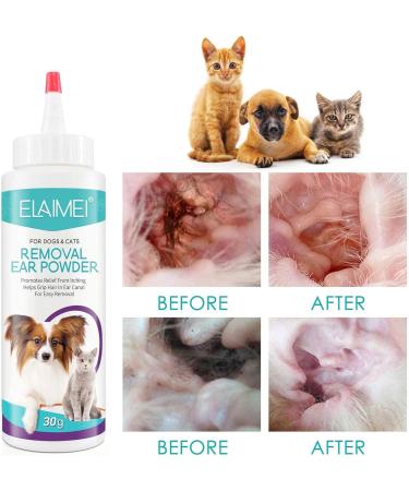 Ear Powder for Pets | 30G Safe Efficient Healthy Ear Wash Powder - Odor Removal Pet Accessories Ear Cleaner for Pets Rabbits Dogs Bunnies Puchen - Buy Online on SooperMarket.com