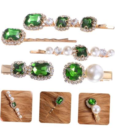 Gogogmee 1 Crystal Pearl Hair Clip Diamond Hair Clips Green Rhinestones Green Rhinestone Hair Barrettes Bridal Hair Accessories Bobby Hair Barrette Wedding Hair Clips Rhinestone Clips Alloy - Buy Online on SooperMarket.com