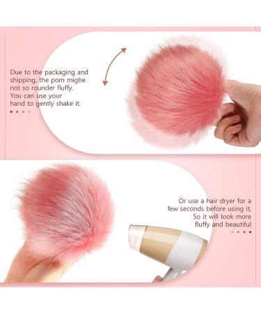 16 Piece Snap Pom Poms for Hats - Faux Fur Fluffy Removable Pom Poms with Snap Fastener - DIY Craft Knitting/Crochet Supplies - 8 Elegant Colors - Buy Online on SooperMarket.com