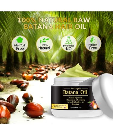 Buy Batana Hair Growth Oil - 100% Raw Organic Oil from Honduras for Men & Women | Anti Hair Loss & Split Ends Treatment - 3.4 FL oz - Buy Online on SooperMarket.com