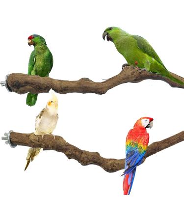 Allazon Natural Wood Bird Rods & Swing Toys - 4 Piece Parrot Playset for Birds - Ideal Bird Toys - Buy Online on SooperMarket.com