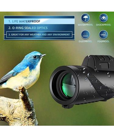 80x100 High Powered Monocular Telescope for Smartphone | Low Light Night Vision | Includes Holder, Tripod & HD Viewing | Ideal for Stargazing, Hunting, Wildlife & Travel - Buy Online on SooperMarket.com