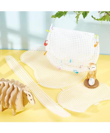 WADORN 6 Clear Plastic Mesh Canvas Sheets for Embroidery - 16.7 x 9.1 Inch DIY Needlepoint Blank Canvas for Cross Stitch and Acrylic Yarn Crafting - Buy Online on SooperMarket.com