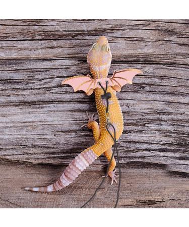 WEBEEDY 2 Sets Bearded Dragon Lizard Harness Leash 3 Size Pack Leather Adjustable Dinosaur Wing Lizard Harness Leash for Bearded Dragon Lizard Reptiles Safety Outdoor Walking - Buy Online on SooperMarket.com