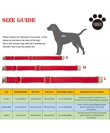 YUDOTE Ultra-Soft Natural Cotton Dog Collar for Small Dogs with Sensitive Skin - Red S (1 Pack) - Gentle Durable Stylish - Buy Online on SooperMarket.com