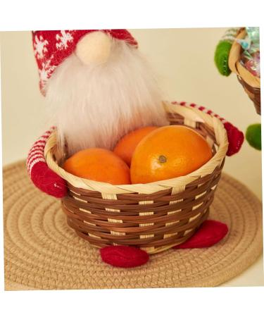 Christmas Candy Basket Table Decor Gnomes Wicker Basket for Christmas Candy Storage Jars Weaving Santa Claus Storage Basket for Christmas Decorations Red Christmas Table Decoration Christmas Storage - Buy Online on SooperMarket.com