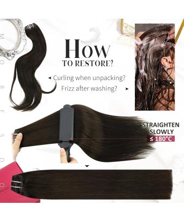 Buy Moresoo Clip-In Extensions | Real Brown Remy Hair | 120g Double Drawn 50cm #2 - Buy Online on SooperMarket.com