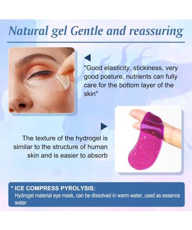 Natural Marine Collagen & Hyaluronic Acid Eye Masks - 18 Pairs Anti-Aging Pads for Dark Circles & Swollen Eyes - Buy Online on SooperMarket.com