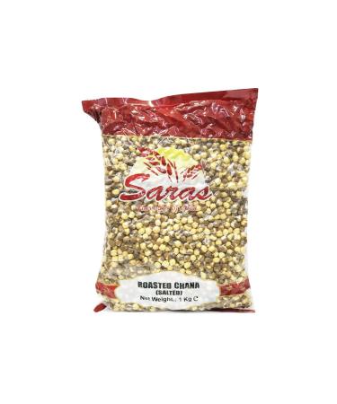 Saras Roasted Chana (Chickpeas) Roasted Healthy Snacks and Everyday Superfood - Salted 1kg