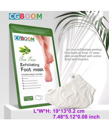 5 Pairs Foot Peel Mask Tea Tree Foot Exfoliating Mask Socks Calluses Remover Dead Skin Moisturizing Feet Peeling Mask for Dry Skin Cracked Heels Foot SPA Socks for Women and Men - Buy Online on SooperMarket.com