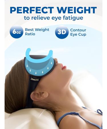 Travel Eye Cover for Rest - Reusable Blindfold for Adults Comfortable Sleepmask Perfect Travel Accessories(Black) - Buy Online on SooperMarket.com