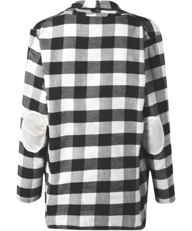 Long Shirt Outerwear Top Thin Warm Knitted Coat Women's Blouse V-Neck Shirt Tunic Long Women's Tunic Women's Shirt Casual Checked Shirt Women's Winter Chunky Knit Jacket I-black XL - Buy Online on SooperMarket.com