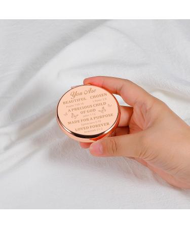 Religious Gifts for Women - Christian Bible Verse Compact Makeup Mirror - Faith-Inspiring Gift for Coworkers, Friends, Teen Girls - Perfect for Baptism, Graduation, Mom, Daughter, Grandma - Buy Online on SooperMarket.com