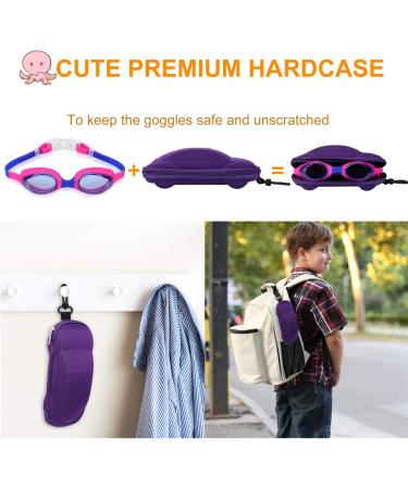 Careula Kids Swim Goggles - Boys Girls Toddlers Age 2-10 - Blue/Fuchsia - Buy Online on SooperMarket.com