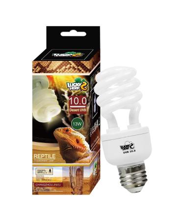 Lucky Herp UVB Lamp Terrarium Reptiles Lamp UVB 150 compact E27 Lampe 13W UVB 10.0 suitable for turtles chickens dogs bare stage and other amphibians and reptiles and much more