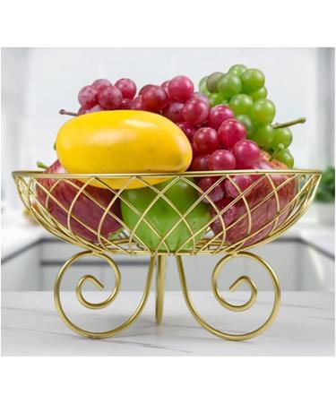 Kitchen Countertop Fruit Rack Fruit Basket Large Fruit Basket for Kitchen Counter Metal Fruit Storage Racks for Living Room Fruit Holder for Vegetables Snacks Fruit Trays for Party (Color : Onecolo Onecolor