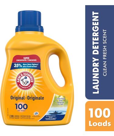 Arm & Hammer Liquid Laundry Detergent Super Concentrated Clean Fresh Scent 100 Loads 2.96-L - Buy Online on SooperMarket.com