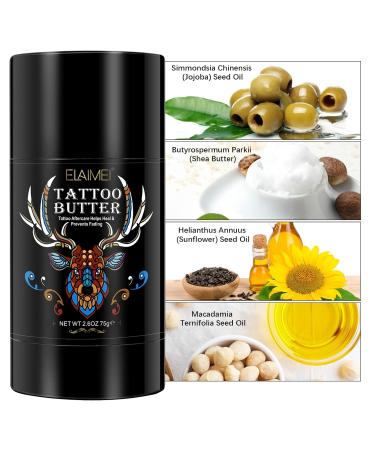 Organic Tattoo Aftercare Butter Balm 2.6 oz - Moisturizer for Old & New Tattoos - Color Enhancing Healing Cream - Natural & Organic - 1 Pack - Buy Online on SooperMarket.com