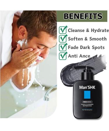Mens Face Wash Men Skincare Natural Acne Face Wash Face Wash For Men Exfoliating Face Wash Cream Cleanser For Acne Prone & Oily Skin Face Wash - Soothe Purify Mans Facial Skin Care - Buy Online on SooperMarket.com