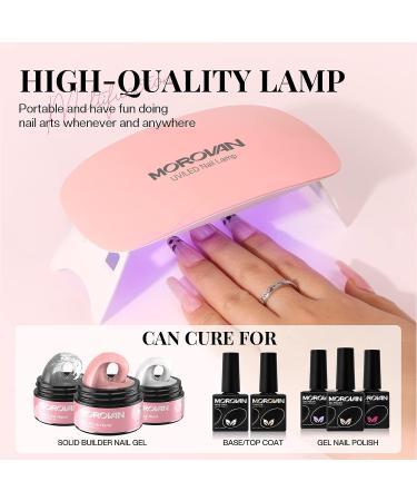 Morovan Solid Builder Gel Kit - Non Stick Gel for Nails with Nail Tips, Chrome Powder, Glitter Sequins - Strengthen Nail Art - 3 Colors - Buy Online on SooperMarket.com
