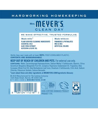 MRS. MEYER'S CLEAN DAY Rainwater Liquid Hand Soap Refill Bottle (33 Fl Oz (Pack of 2)) - Buy Online on SooperMarket.com