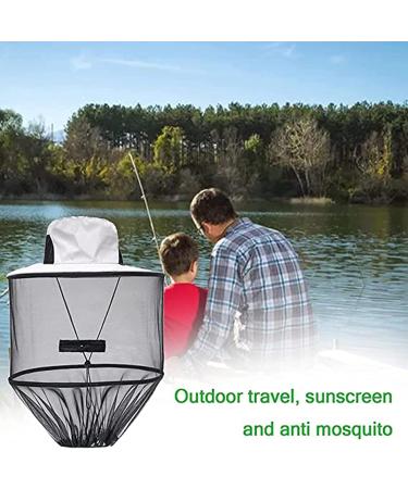 Drasry Mosquito Head Net Hat Fishing Hat Sun Hat Hunting Fisherman Hat with Mesh Hiking Gardening Hat Grey 1pcs 0 - Buy Online on SooperMarket.com