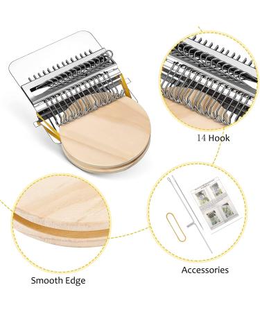 Speedweve Type Small Loom: Mini Mending Tool for Jeans, Socks & Clothes - DIY Weaving Arts (14 Hooks) - Buy Online on SooperMarket.com