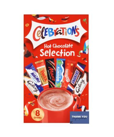 Hot Chocolate Sachets - Celebrations Hot Chocolate Selection - 8 Flavours 25g Each (200g Total)