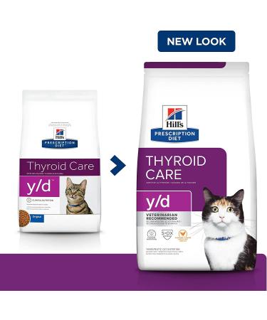 Hill's Prescription Diet y/d Thyroid Care Cat Food 8.5 lb - Supports Thyroid Health - Pack of 1 - Buy Online on SooperMarket.com