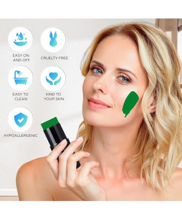 Go Ho Green Face Paint Stick 1.06 Oz - Washable & Creamy Body Paint for Grinch Costume - Full-Coverage Makeup Stick for Adults & Children - Halloween SFX Cosplay - Buy Online on SooperMarket.com