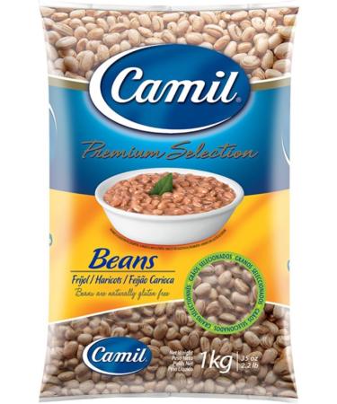 3 x Camil Brazilian Pinto Beans 1Kg | Premium Selection | Frijol Haricots Feijao Carioca | GMO Free | Naturally Gluten Free | Vegan | High Fibre & Protein - Buy Online on SooperMarket.com