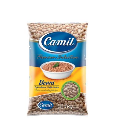Camil Brazilian Pinto Beans 1Kg | Premium Selection | Frijol Haricots Feijao Carioca | GMO Free | Naturally Gluten Free | Vegan | High Fibre & Protein