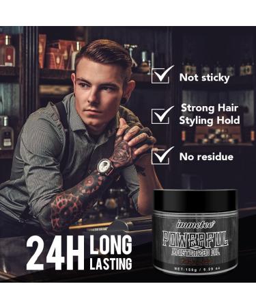 Immetee Hair Pomade for Men - Strong Hold High Shine Water-Based Clay - 150g Easy to Wash Non-Greasy Hair Wax for All Styles - Buy Online on SooperMarket.com