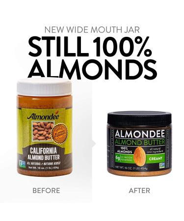 Almondee California Almond Butter - 16oz Jar | Smooth & Creamy Almond Spread - Buy Online on SooperMarket.com