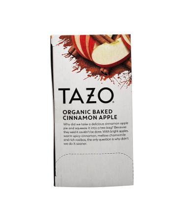Tazo Organic Baked Cinnamon Apple Tea 20 ct - 1.76 Oz - Pack of 1 | Cinnamon Infused Tea Bags - Buy Online on SooperMarket.com