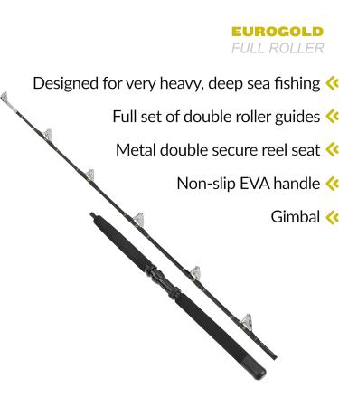 Euro Gold 1.85m Trolling Fishing Rod - Offshore Deep Sea 2 Section Bootrute | 13.6-59kg Class Shipping Worldwide - Buy Online on SooperMarket.com