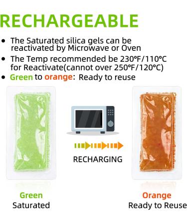 Wisesorb 5 Pack Rechargeable Silica Gel Desiccant Bags - 100g Moisture Absorbers for Gun Safe & Storage - International Shipping Available - Buy Online on SooperMarket.com