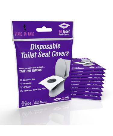 100 Toilet Seat Covers Disposable  XL Flushable Toilet Seat Covers for Kids, Toddlers and Adults Use for Travel, Potty Training, Airplane, Public Bathroom, Road Trips and More. (100 Pack)