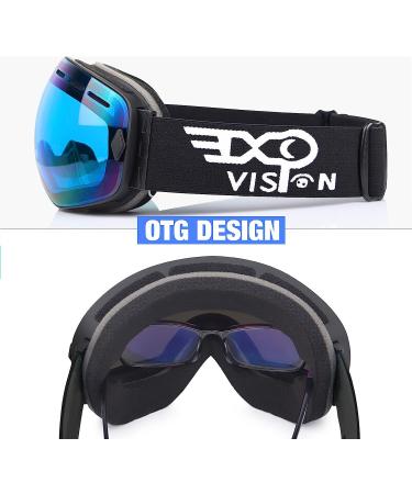 EXP VISION Snowboard Ski Goggles - Anti Fog OTG Winter Snow Goggles Blue - Buy Online on SooperMarket.com