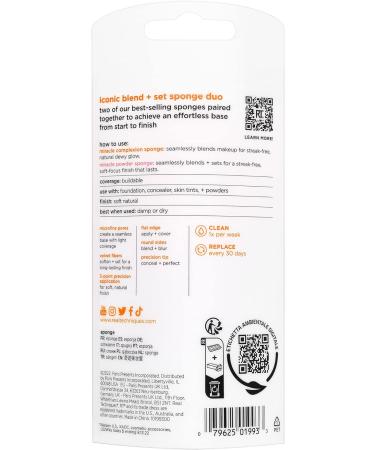 Real Techniques Miracle Complexion Sponge & Miracle Powder Sponge Duo Pack for Foundation & Powders 1 count (Pack of 1) - Buy Online on SooperMarket.com
