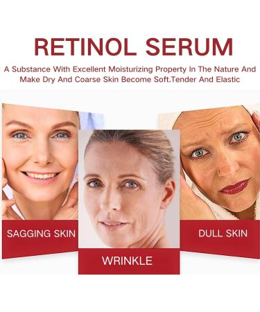 Retinol Serum For Face - Retinol Face Serum For Anti Wrinkle Dark Spot Serum For Brightening And Rejuvenating Skin - Hyaluronic Acid Serum With Retinol & Hydrolyzed Collagen - Buy Online on SooperMarket.com