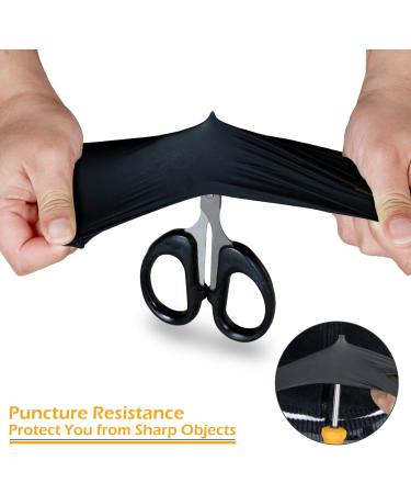 Black Nitrile Gloves 4 Mil, Latex & Powder Free - 100 Pcs Large Cleaning Gloves - Buy Online on SooperMarket.com
