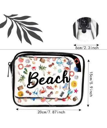 Makeup Organiser Make Up Bag: Clear PVC Travel Makeup Bag - Bag Portable Printed Cosmetic Bags for Women Girls - - Easy Clean Lightweight Perfect for Toiletries Cosmetics (G) - Buy Online on SooperMarket.com