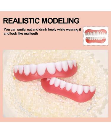 4 PCS Temporary Dental Veneers for Men and Women - Bright White W02 | Protect Your Teeth and Regain Confidence with Veneers Dentures Socket - Buy Online on SooperMarket.com