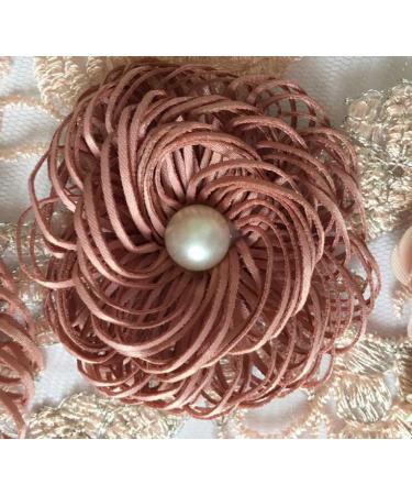RUINUO 3D Lace Beads Flower Applique Patch - Handmade Floral Embroidered Sew On Patch for Wedding Dress - Colorful Rose Design - 1pcs - Buy Online on SooperMarket.com