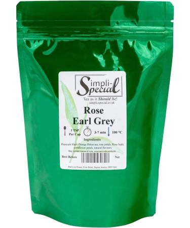 Rose Earl Grey Naturally Flavoured Black Loose Leaf Tea by Simpli-Special for Hot or Iced Tea (100g in Resealable Pouch) - Buy Online on SooperMarket.com